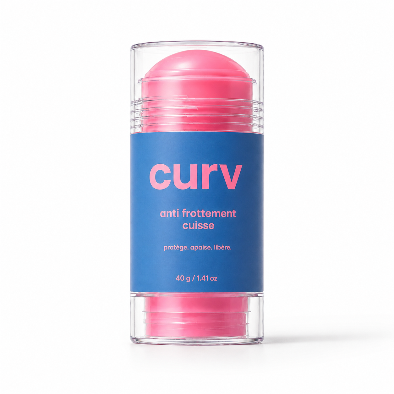 stick curv appliqué pour éviter les frottements entre les cuisses